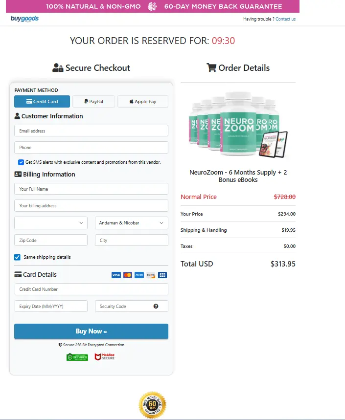 Neurozoom Supplement